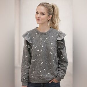 CLARE V.
Ruffle Sweatshirt PTP 25”